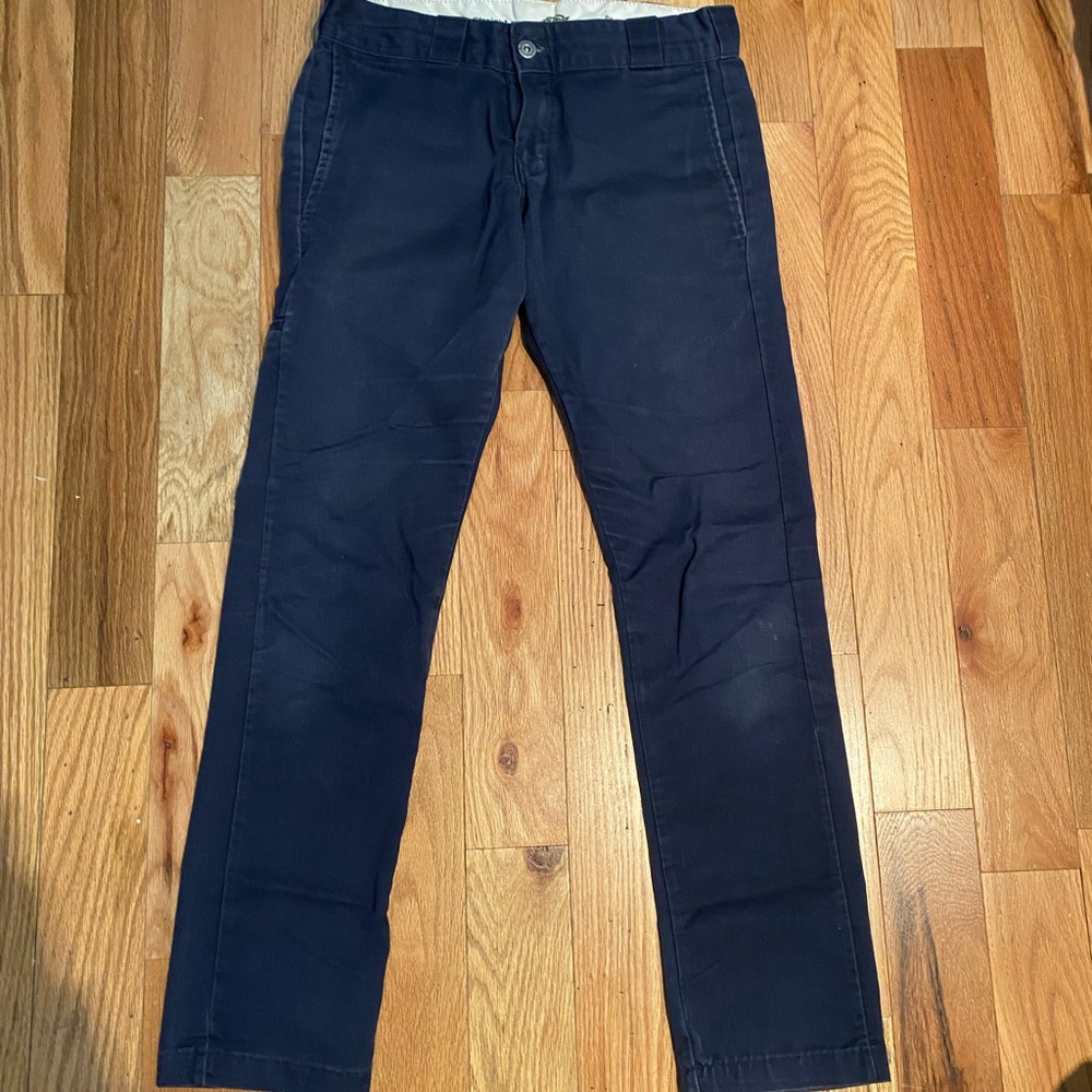Dickies Skinny Straight Navy Blue Pants